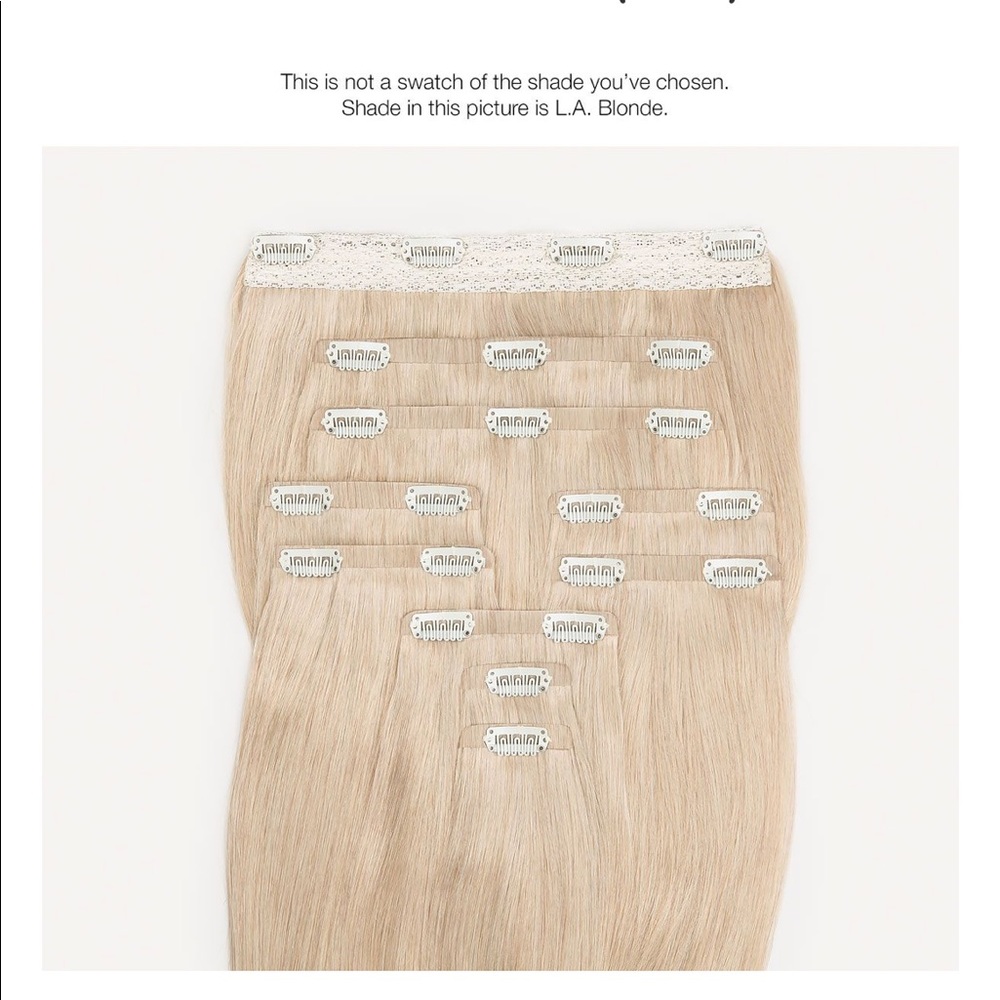 Milk + Blush clip in hair Extensions